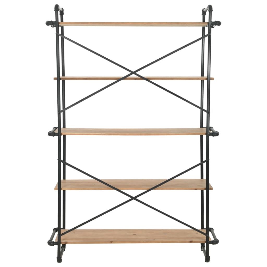 Libreria in Legno Massello di Abete e Acciaio 120x42x180 cm vidaXL