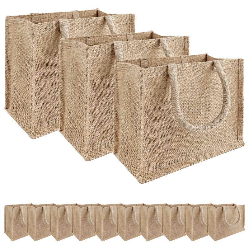 Borse in juta 50 pcs Naturale 26 x 22 x 14 cm 100% Juta Tossa vidaXL