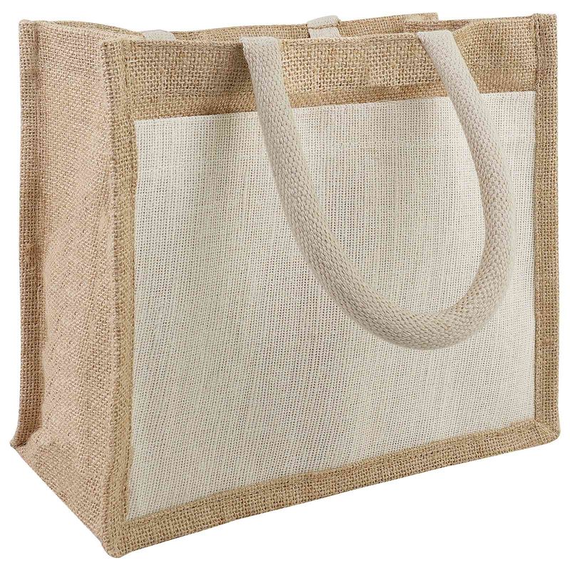 Borse in juta con tasca 10 pcs 26 x 22 x 14 cm 100% Juta Tossa vidaXL