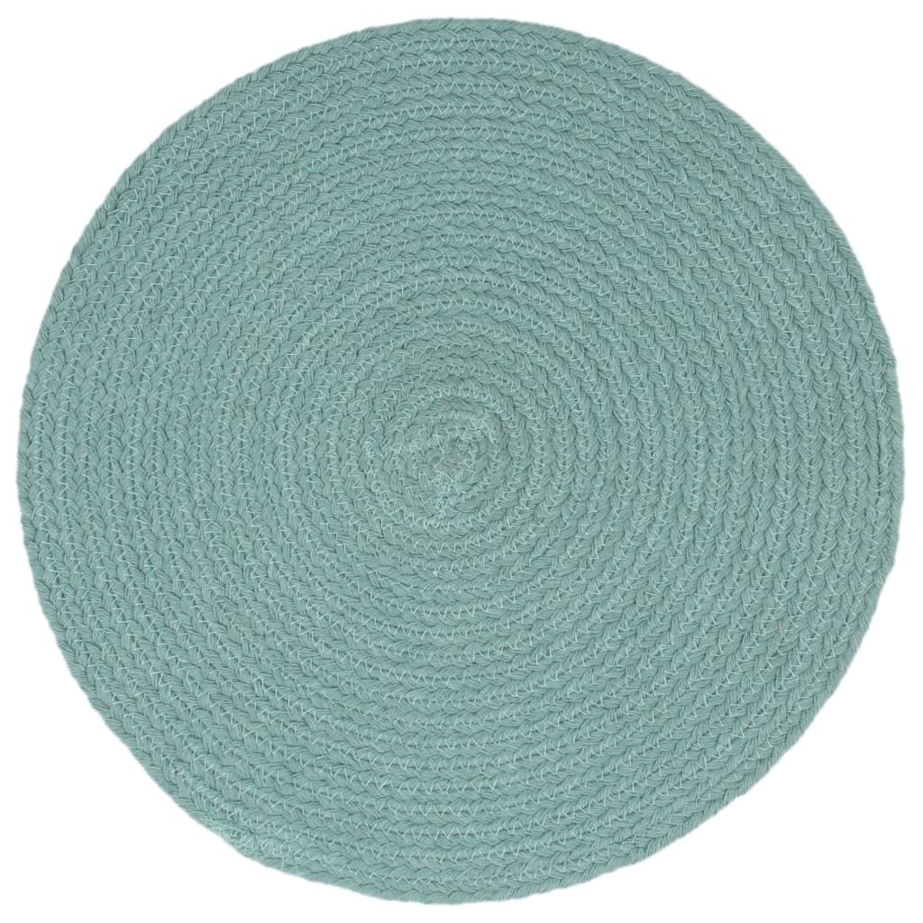 Tovagliette 4 pz Grigio Neutro 38cm Rotonde in Cotone vidaXL