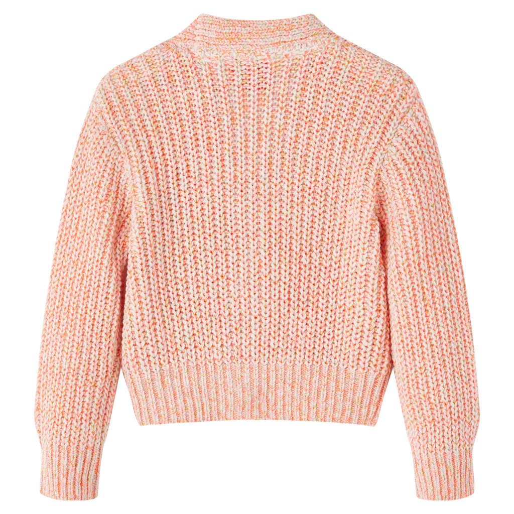 Cardigan da Bambina Lavorato a Maglia Rosa Misto 128 vidaXL