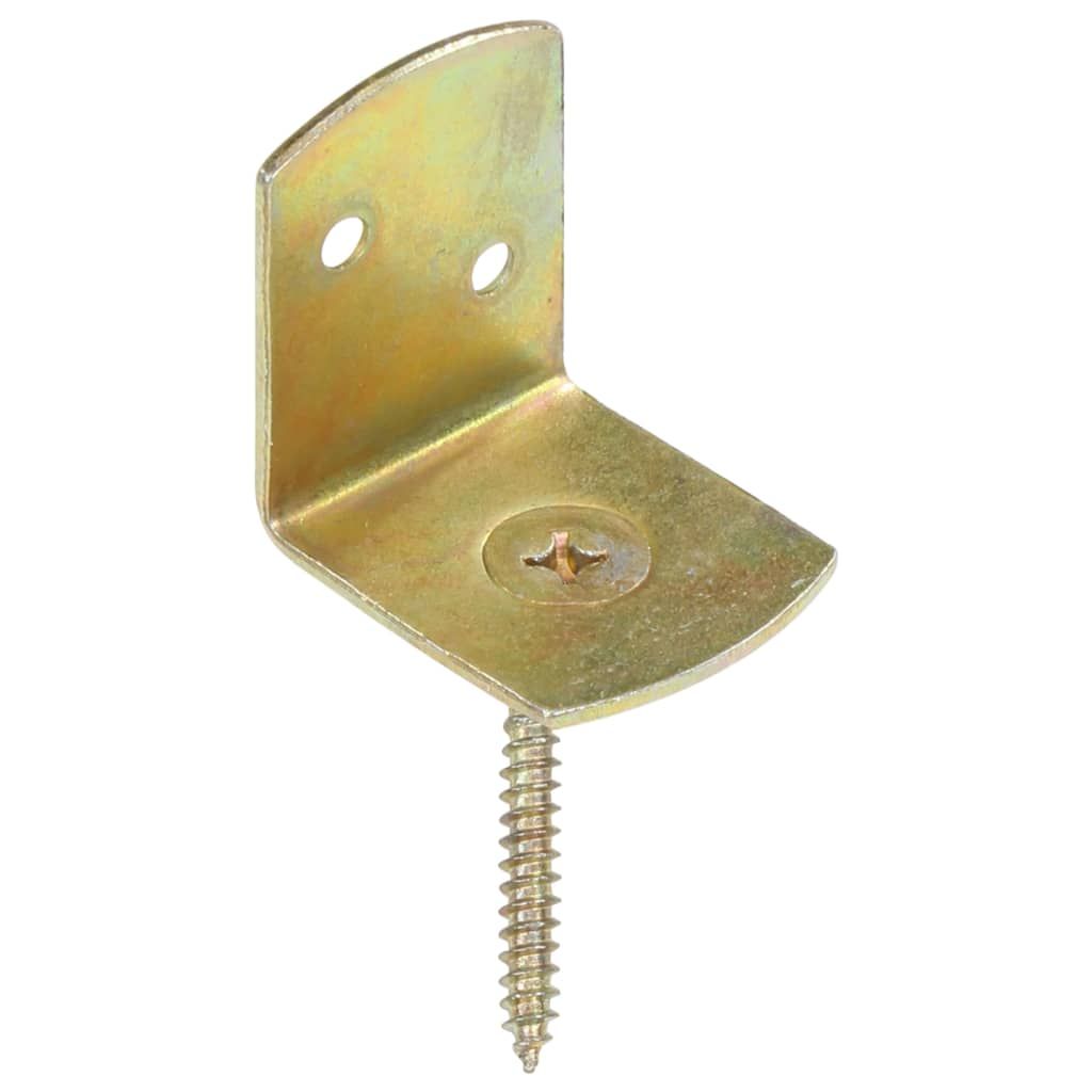 Staffe per Pannello di Recinzione 24 pz a L in Metallo Zincato vidaXL