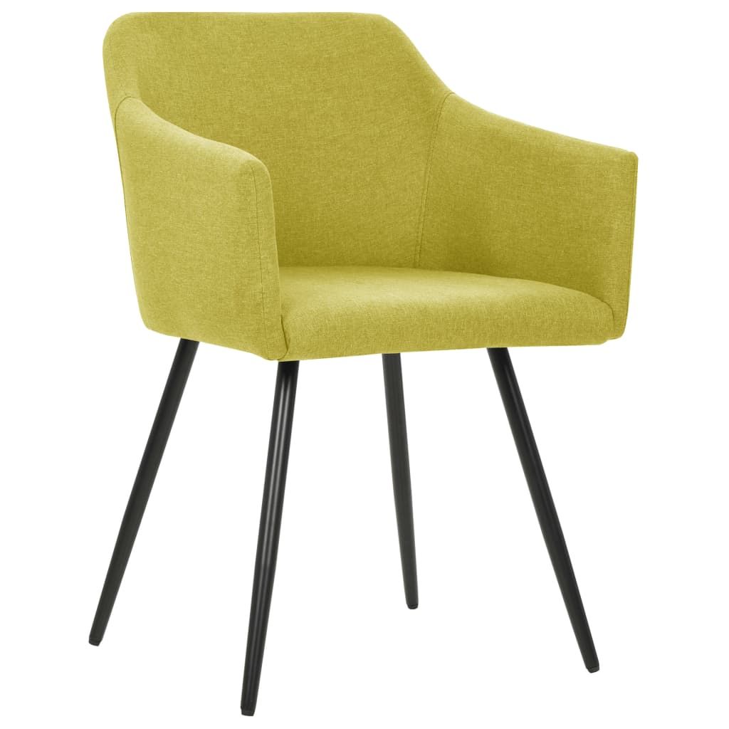 Sedie da Pranzo Girevoli 4 pz Verde in Tessuto vidaXL