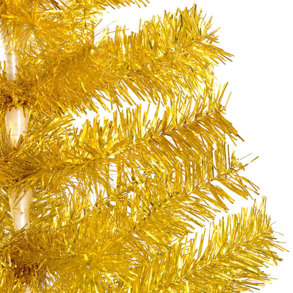 Albero di Natale Preilluminato con Palline Oro 240 cm PET vidaXL