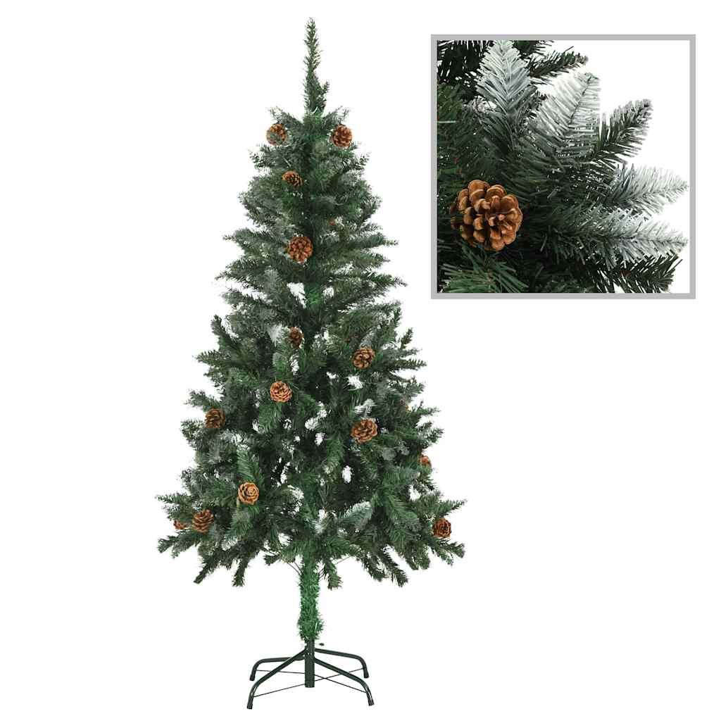 Albero di Natale Artificiale Preilluminato con Palline 150 cm vidaXL