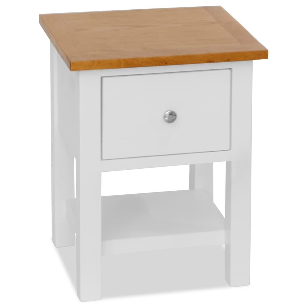 Comodini 2 pz 36x30x47 cm in Legno Massello di Rovere vidaXL