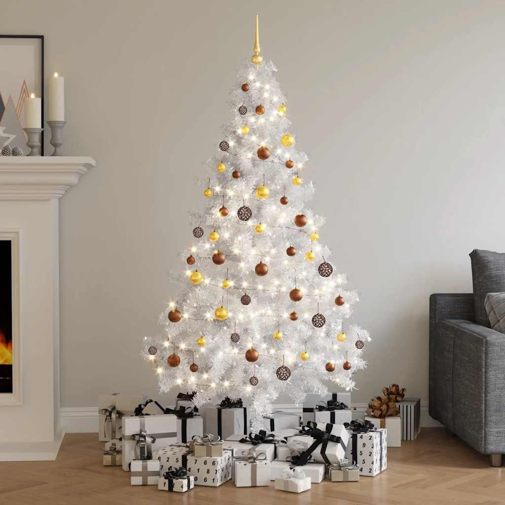 Albero di Natale Preilluminato con Palline 180 cm 620 Rami vidaXL