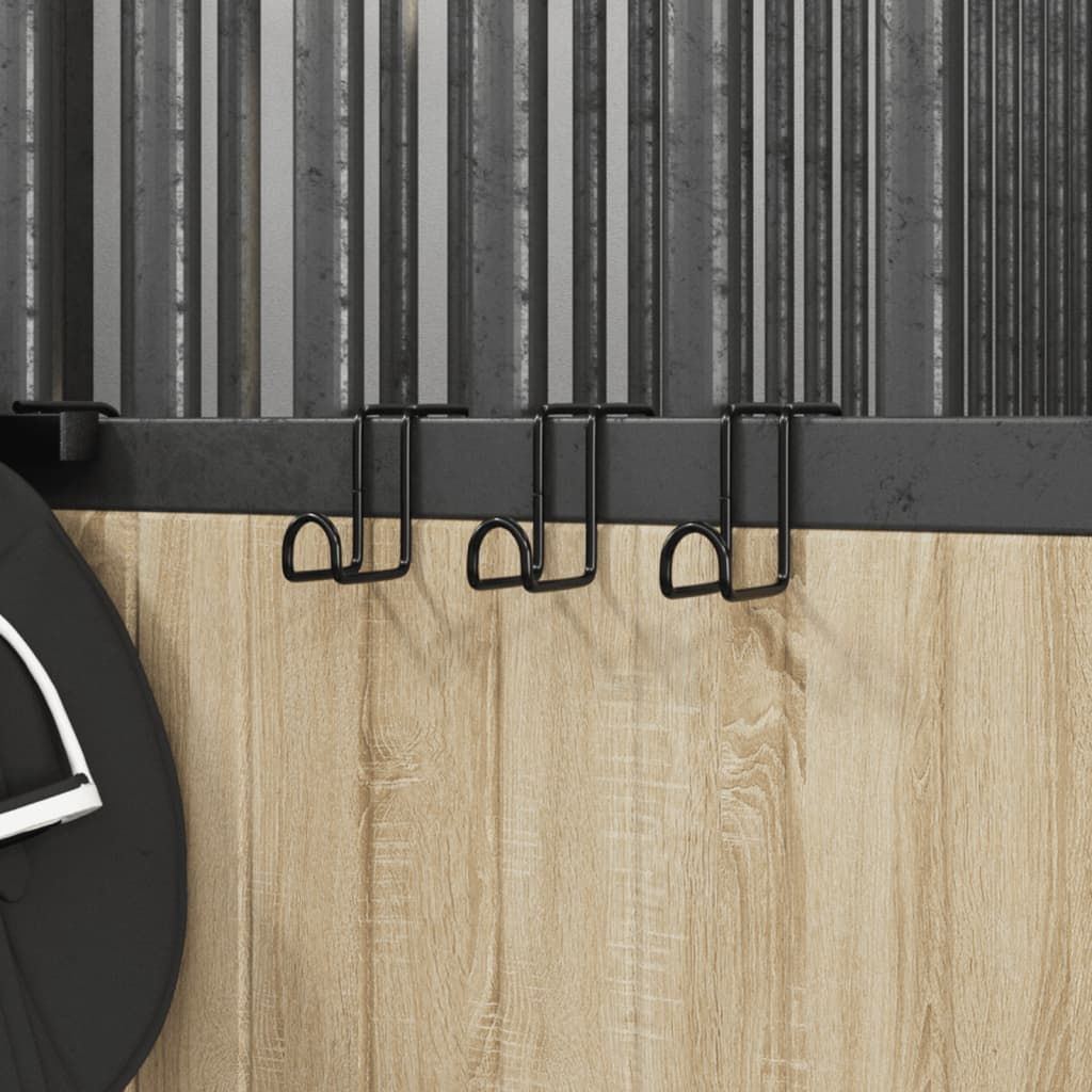 Supporti Briglie 3 pz in Acciaio Nero vidaXL