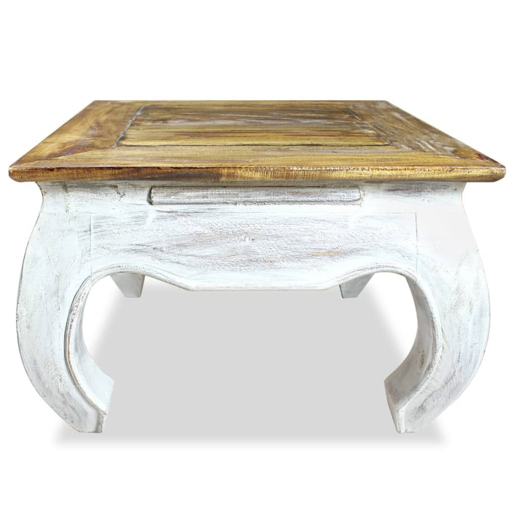 Tavolino Laterale in Legno Massello di Mogano 50x50x35 cm vidaXL