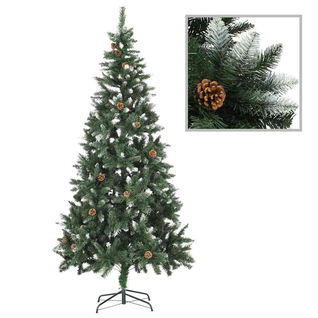 Albero di Natale Preilluminato con Palline 210 cm vidaXL