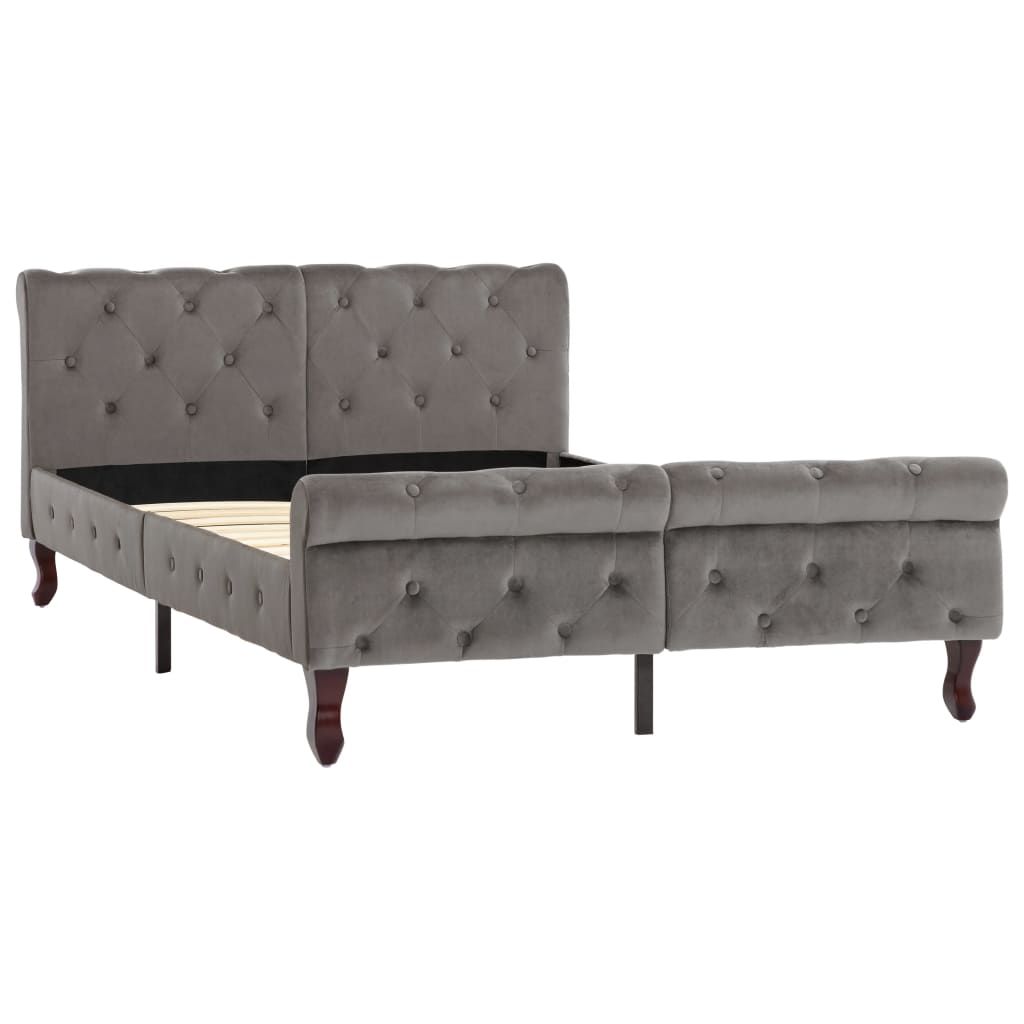 Giroletto Grigio in Velluto 120x200 cm vidaXL