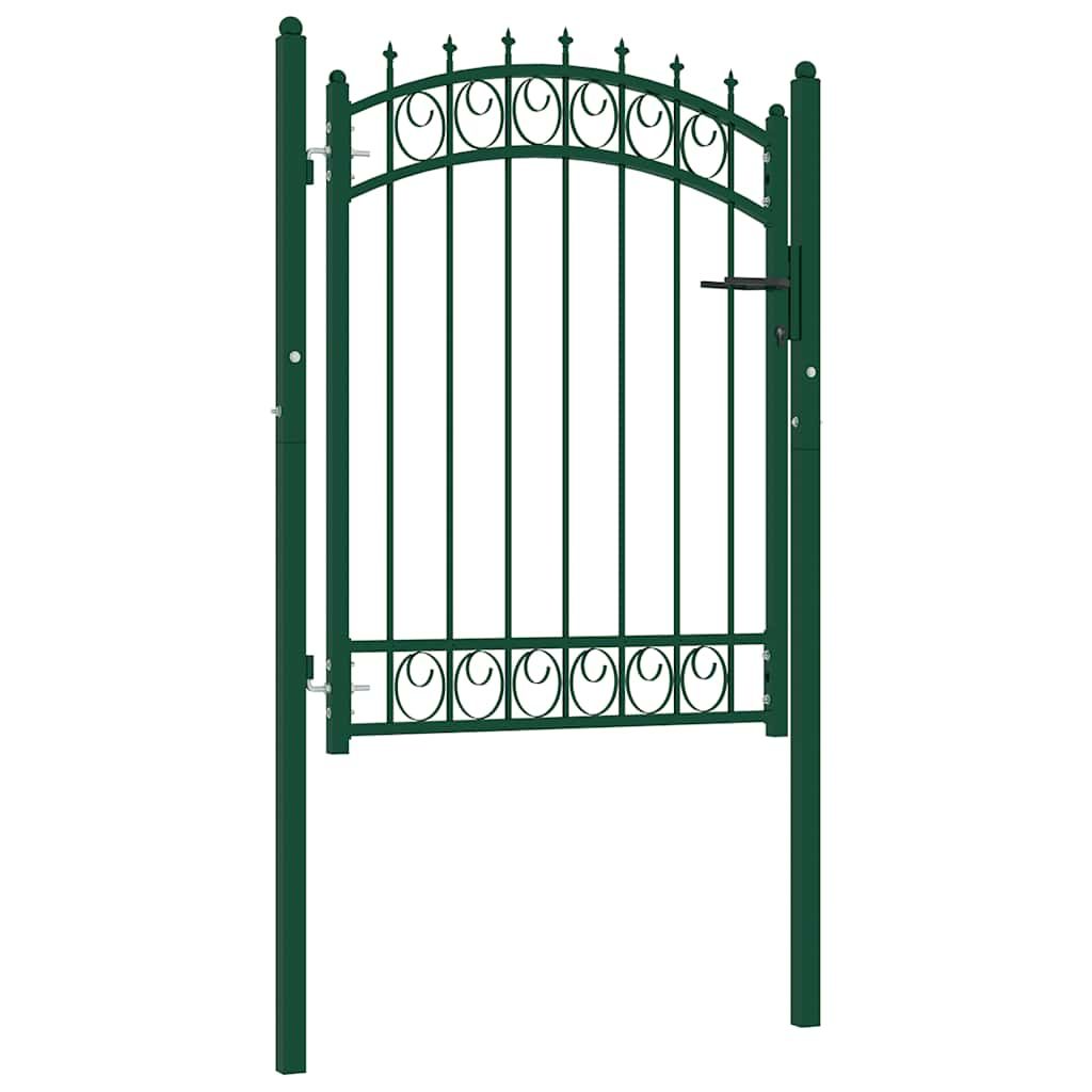 Cancello per recinzione EMMEN con punte in acciaio 103x109,5 cm verde vidaXL