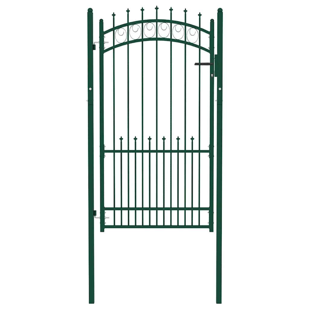 Cancello per recinzione EMMEN con punte in acciaio 104x134,5 cm verde vidaXL