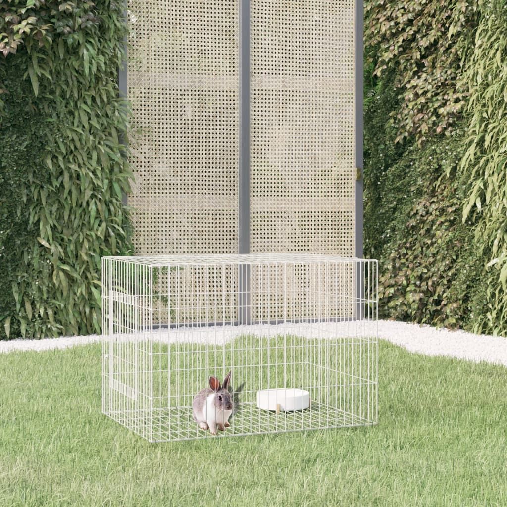Conigliera 78x54x54 cm Ferro Zincato vidaXL