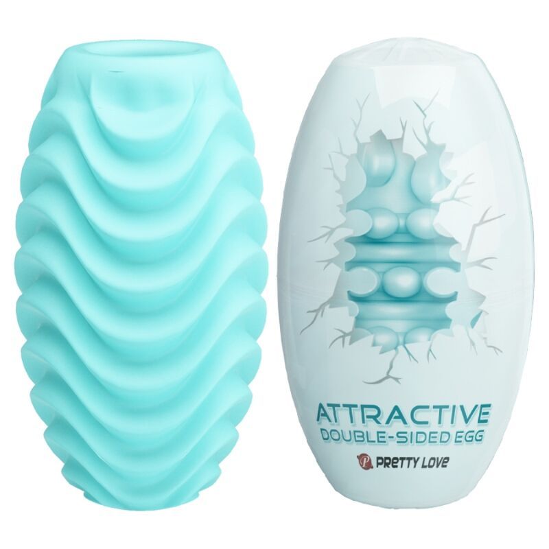 PRETTY LOVE - UOVO MASTURBATORE A DOPPIA FACCIA TURCHESE BODIES &amp; MASTURBATORS