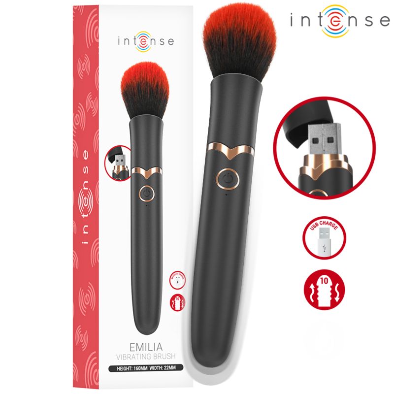 INTENSE - SPAZZOLA VIBRANTE EMILIA 10 VIBRAZIONI 16 CM INTENSE HIGH TECH