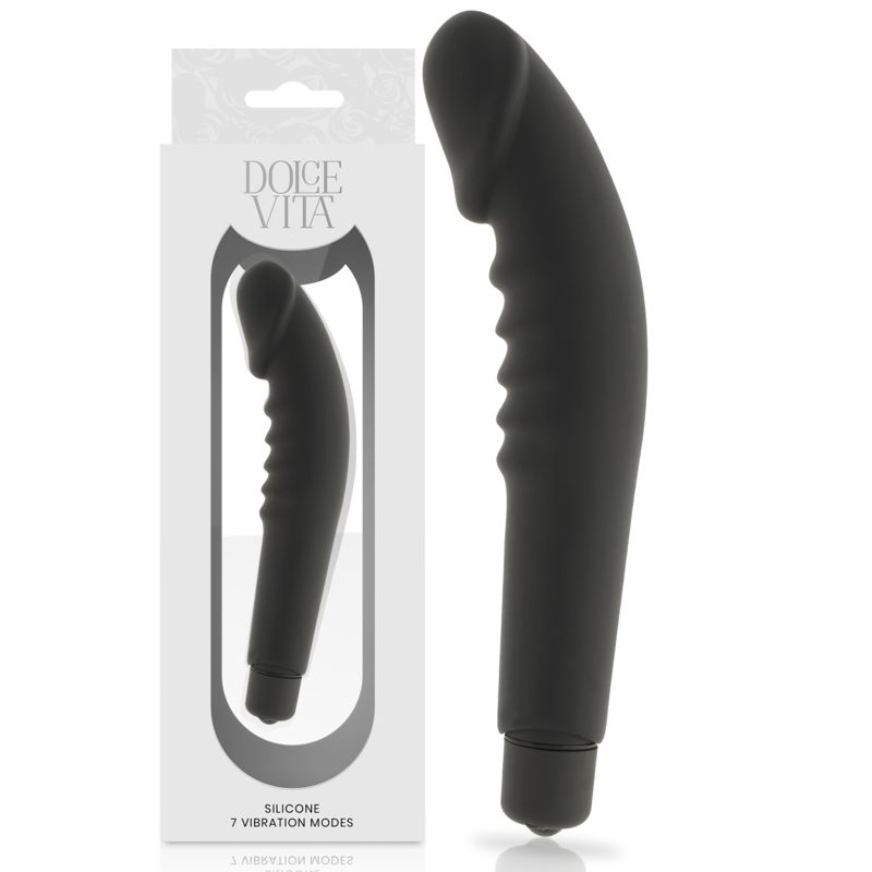 DOLCE VITA - PIACERE REALISTICO SILICONE NERO DOLCE VITA