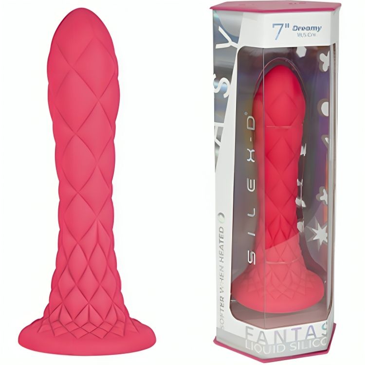 SILEXD - DILDO DA SOGNO FANTASY SILICONE LIQUIDO TERMOREATTIVO FUCSIA 18,5 CM SILEXD
