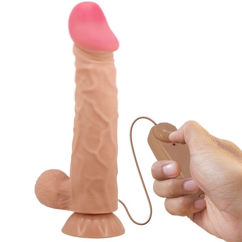 PRETTY LOVE - DILDO REALISTICO SLIDING SKIN SERIES CON VENTOSA SCORREVOLE DELLA PELLE CONTROLLO REMOTO FLESH 24 CM DILDOS
