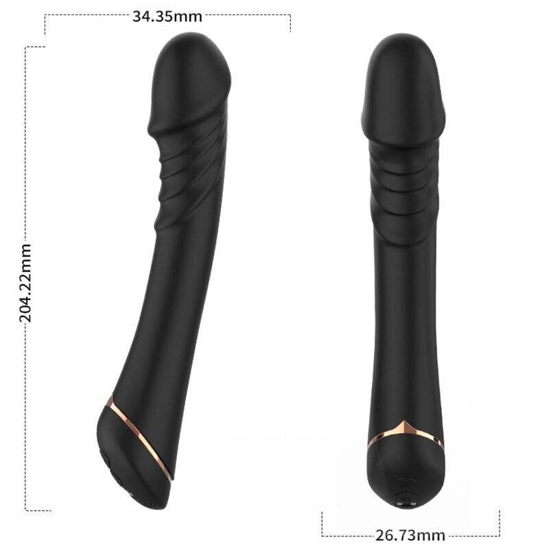 ARMONY - VIBRATORE DILDO IN SILICONE NERO ARMONY VIBRATORS