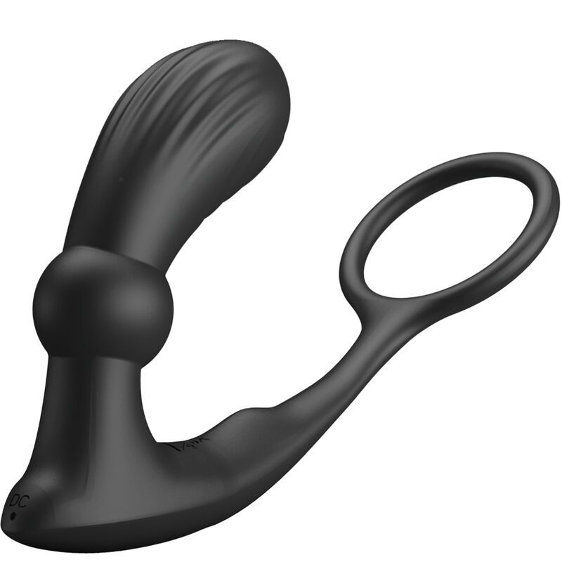 PRETTY LOVE - ANELLO ANALE E VIBRATORE WARREN BLACK FOR HIM