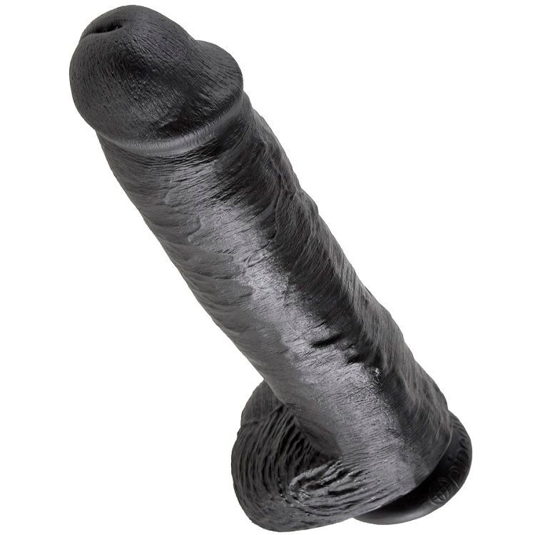 KING COCK - DILDO NERO CON SFERE 28 CM KING COCK