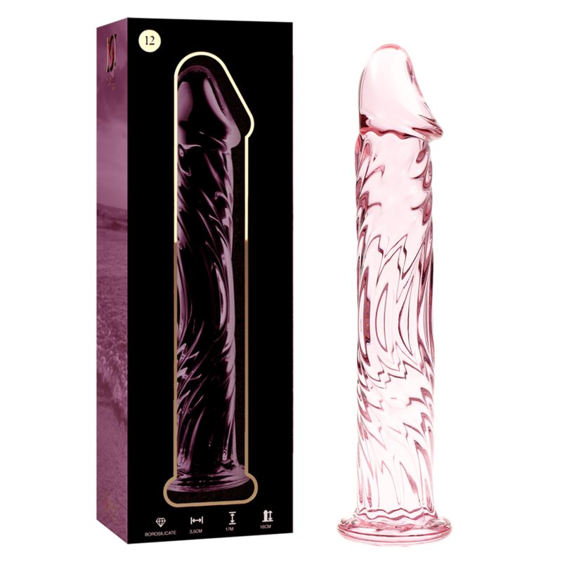 NEBULA SERIES BY IBIZA - MODELLO 12 DILDO IN VETRO BOROSILICATO ROSA 17 CM -O- 3.5 CM NEBULA SERIES BY IBIZA