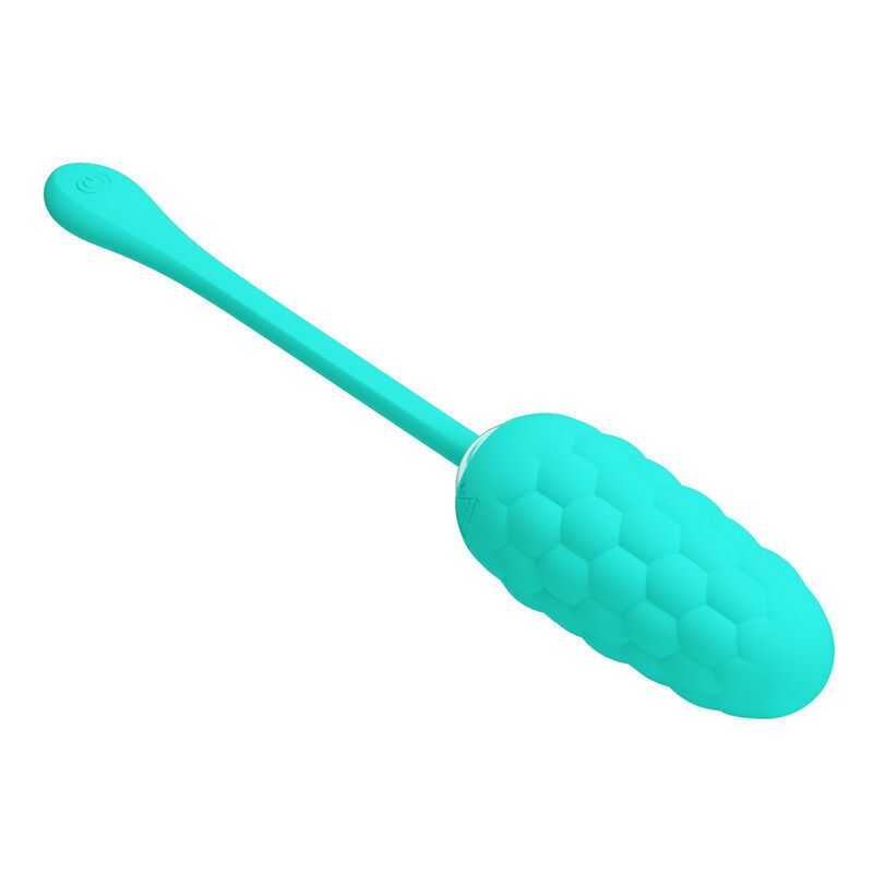 PRETTY LOVE - UOVO VIBRANTE CON TEXTURE MARINA RICARICABILE VERDE ACQUA FUN TOYS