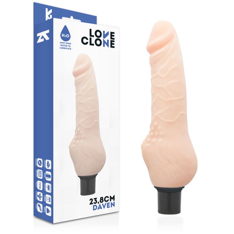 LOVECLONE - DAVEN AUTOLUBRIFICAZIONE REALISTICA 23.8 CM -O- 3.8 CM LOVECLONE