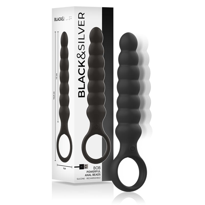 BLACK&amp;SILVER - POTENTE DILATATORE ANALE IN SILICONE BOB BLACK&amp;SILVER