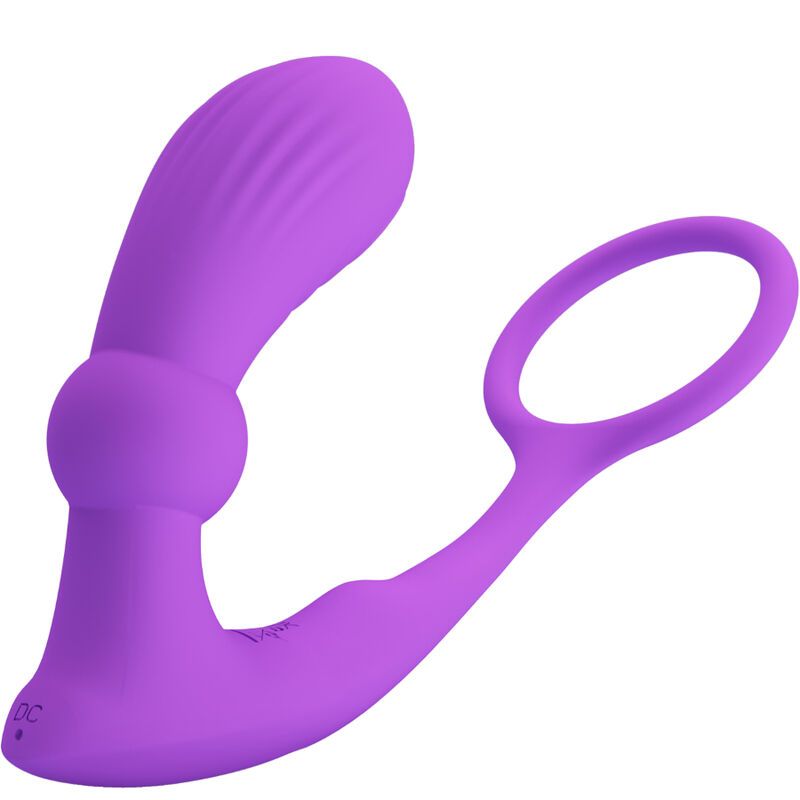 PRETTY LOVE - ANELLO WARREN E VIBRATORE ANALE VIOLA FOR HIM