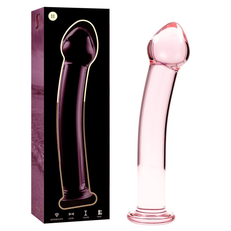 NEBULA SERIES BY IBIZA - MODELLO 11 DILDO IN VETRO BOROSILICATO ROSA 16 CM -O- 3 CM NEBULA SERIES BY IBIZA