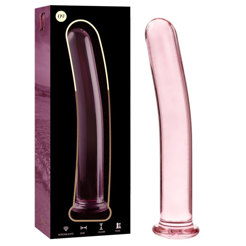 NEBULA SERIES BY IBIZA - MODELLO 9 DILDO IN VETRO BOROSILICATO ROSA 15.5 CM -O- 2.5 CM NEBULA SERIES BY IBIZA