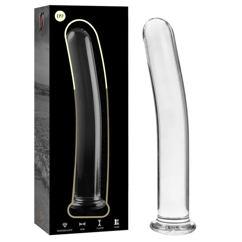 NEBULA SERIES BY IBIZA - MODELLO 9 DILDO IN VETRO BOROSILICATO TRASPARENTE 15.5 CM -O- 2.5 CM NEBULA SERIES BY IBIZA