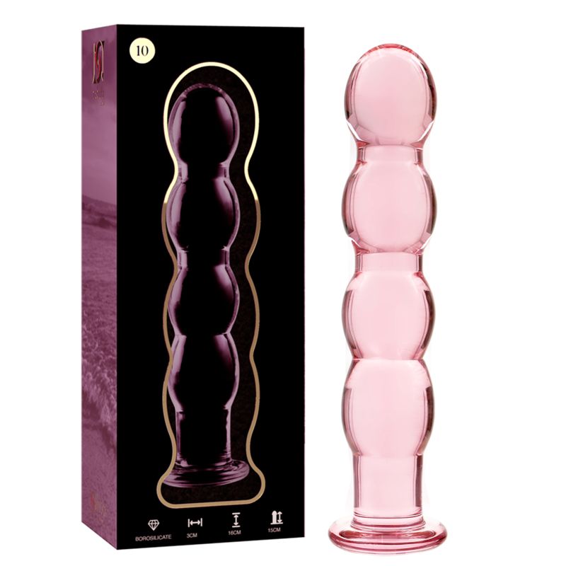 NEBULA SERIES BY IBIZA - MODELLO 10 DILDO IN VETRO BOROSILICATO ROSA 16.5 CM -O- 3.5 CM NEBULA SERIES BY IBIZA