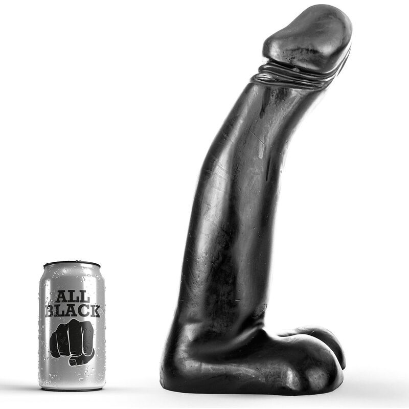 ALL BLACK - DILDO FISTING NERO REALISTICO 29 CM ALL BLACK