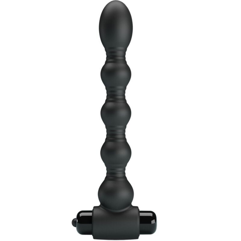 PRETTY LOVE - LYNN SILICONE ANAL PLUG 10 VIBRAZIONI NERO ANAL TOYS