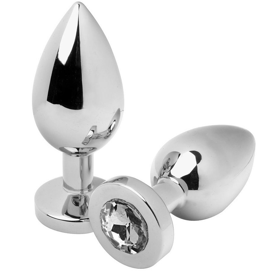 METAL HARD - PLUG ANALE DIAMOND TRASPARENTE PICCOLO 5.71CM METAL HARD