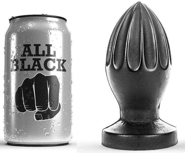 ALL BLACK - PLUG ANALE 12 CM ALL BLACK