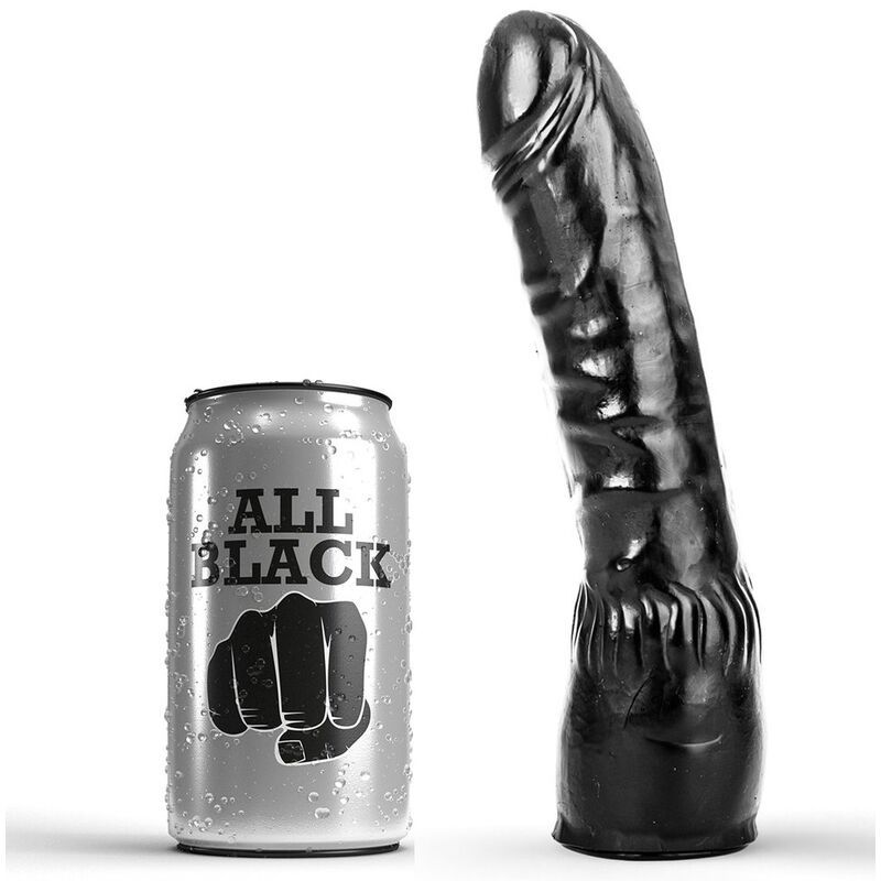 ALL BLACK - DILDO NERO REALISTICO 20 CM ALL BLACK