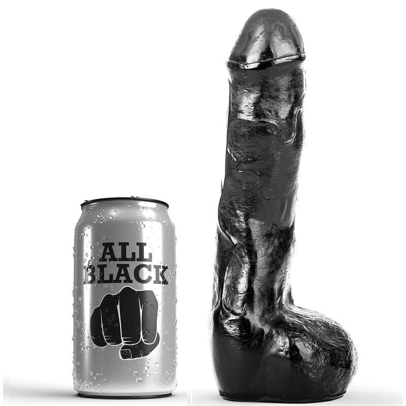 ALL BLACK - PENE ANALE REALISTICO 20 CM ALL BLACK