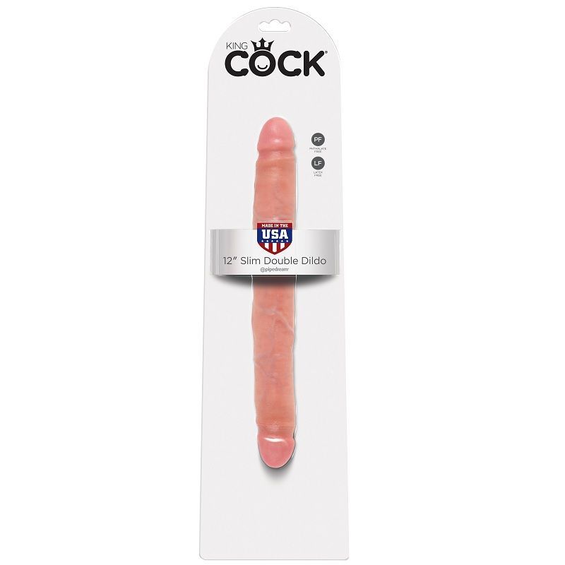 KING COCK - DOPPIO DILDO SOTTILE 30 CM KING COCK