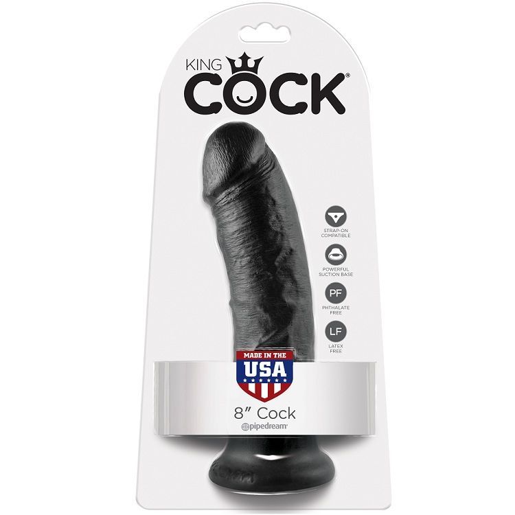 KING COCK - 8 DILDO NERO 20.3 CM KING COCK