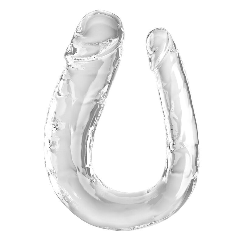 KING COCK - DOUBLE TROUBLE DOPPIO TROUBLE 44 CM TRASPARENTE KING COCK