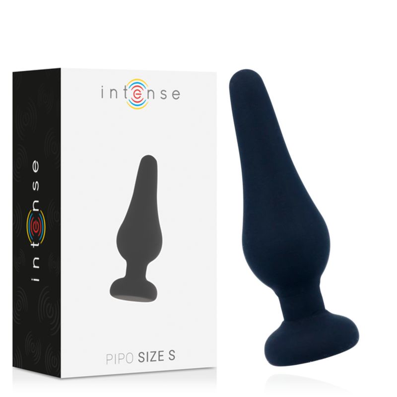 INTENSE - PLUG ANALE PIPO S SILICONE NERO 9,8 CM INTENSE ANAL TOYS