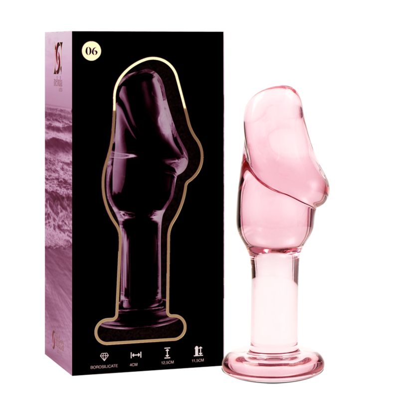 NEBULA SERIES BY IBIZA - MODELLO 6 PLUG ANALE VETRO BOROSILICATO ROSA 12.5 CM -O- 4 CM NEBULA SERIES BY IBIZA