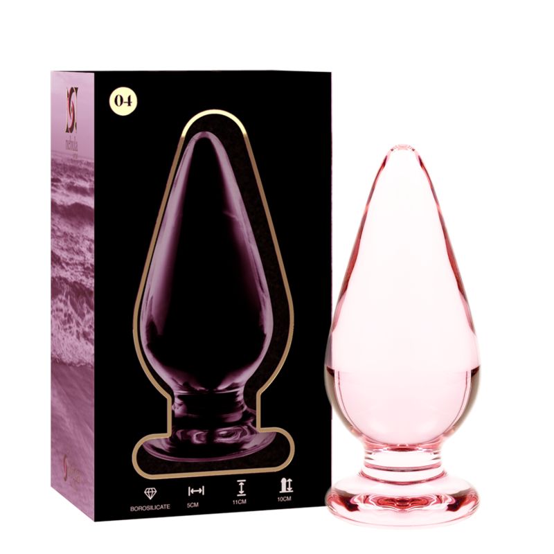NEBULA SERIES BY IBIZA - MODELLO 4 PLUG ANALE VETRO BOROSILICATO ROSA 11 CM -O- 5 CM NEBULA SERIES BY IBIZA