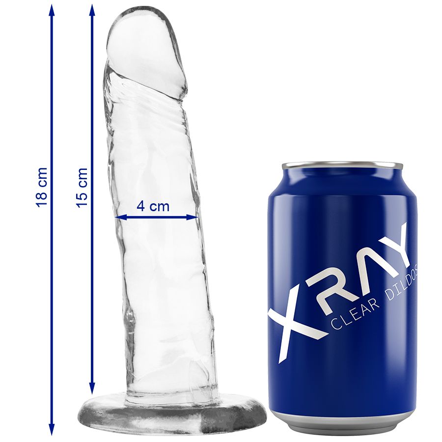 X RAY - CAZZO TRASPARENTE 18 CM -O- 4 CM X RAY
