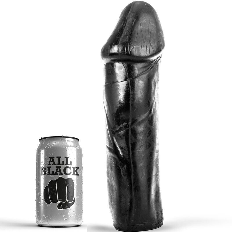ALL BLACK - DONG 28 CM SENZA TESTICOLI ALL BLACK