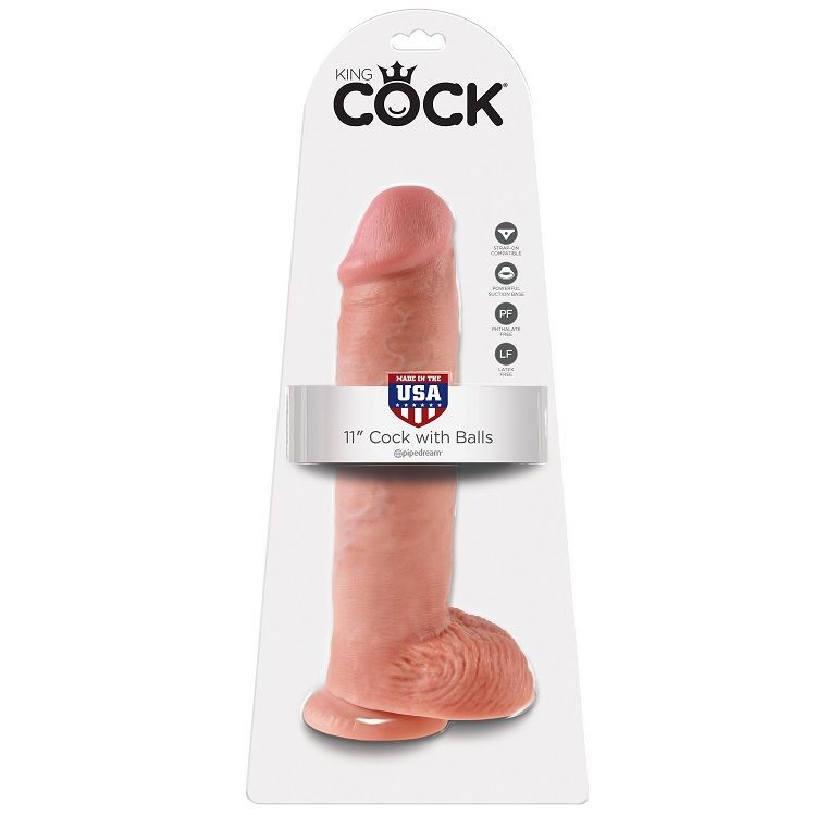 KING COCK - 11 DILDO CARNE CON SFERE 28 CM KING COCK